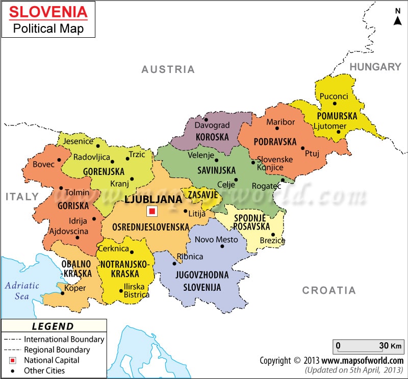 סלובניה מפה